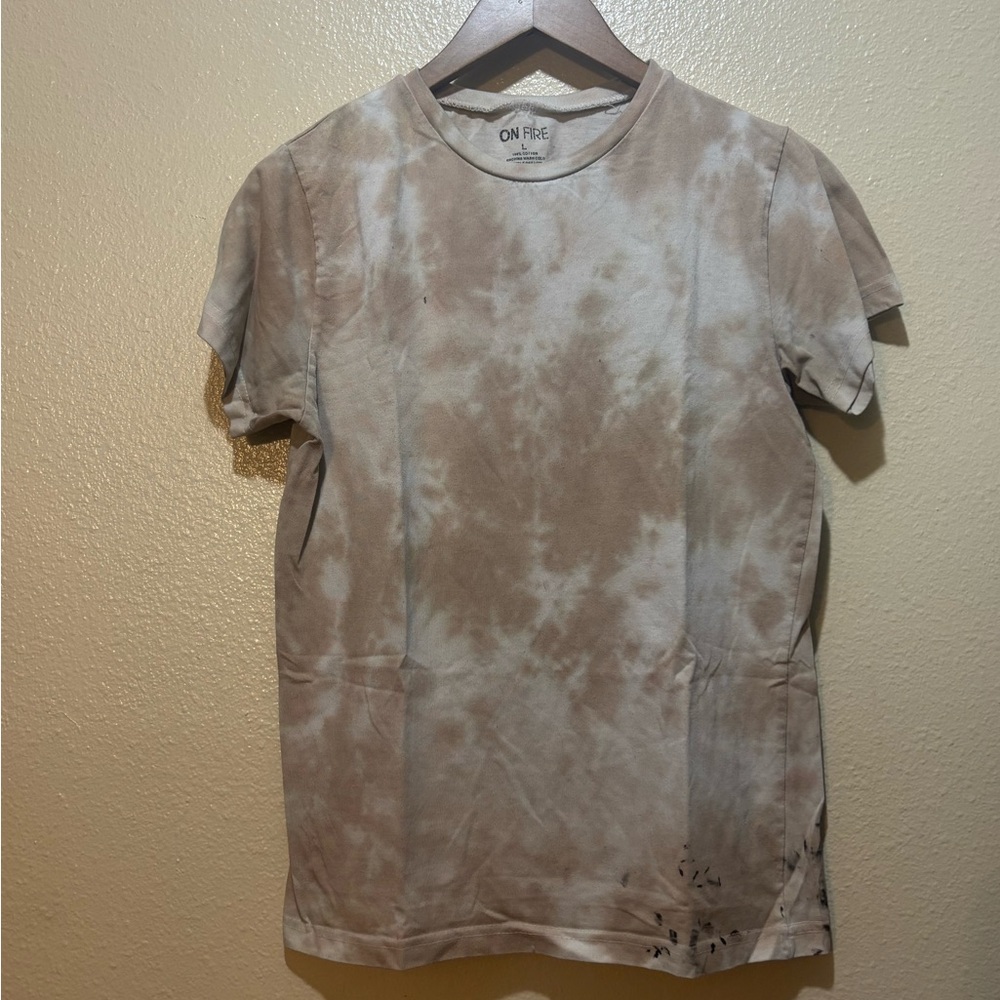 On Fire Brown Tie-Dye Women's Tee